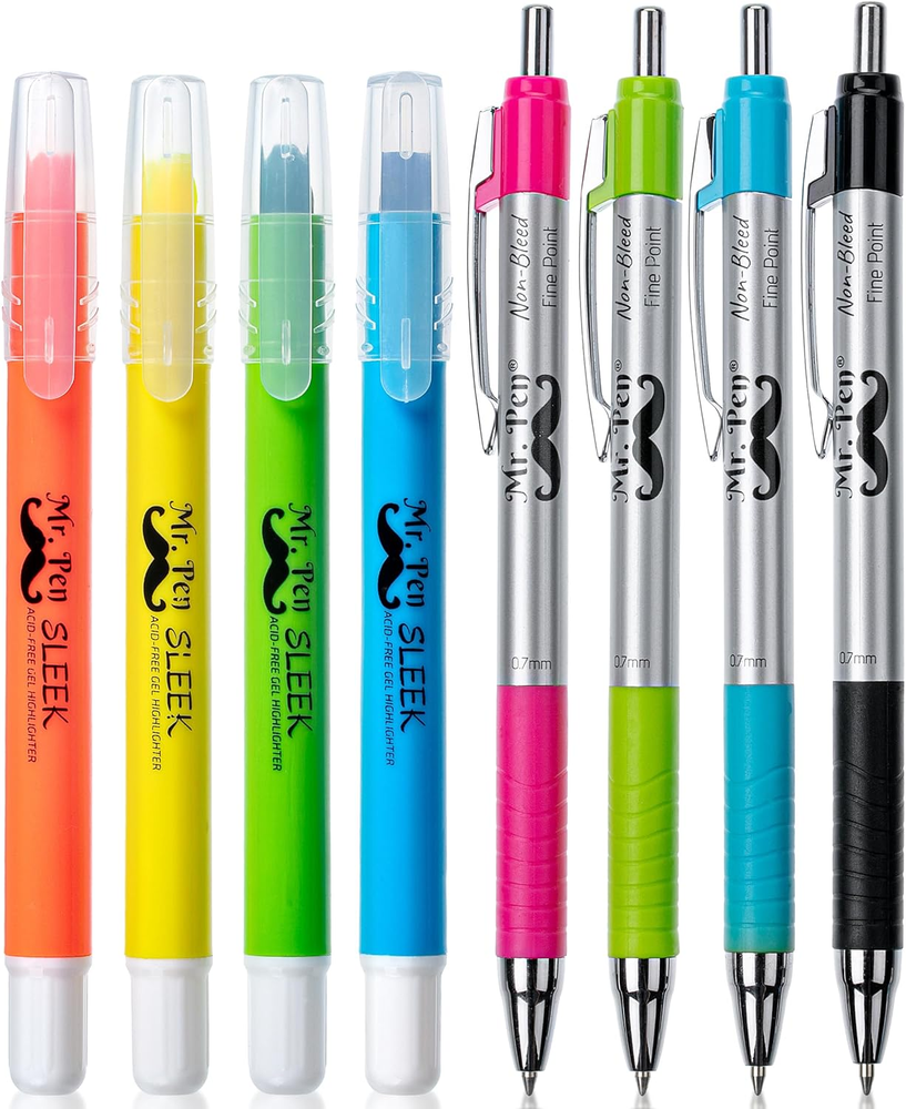 - Bible Highlighters and Pens No Bleed, 8 Pack, Bible Journaling Kit, Bible Pens