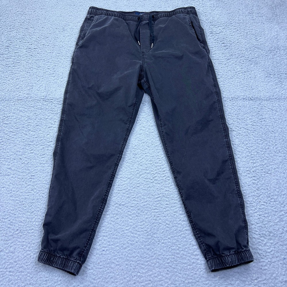 American Eagle Outfitters Jogger Pants Mens Medium Black Smart Casual Flex