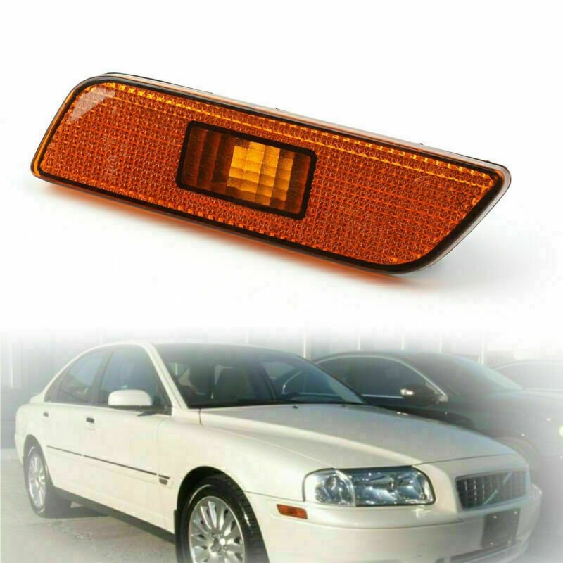 Volvo S80 1998-2006 Left Amber Front Bumper Side Marker Light U4