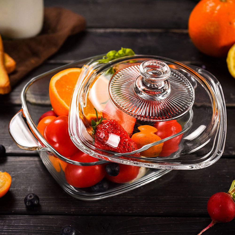 Clear Glass Pasta Salad Dessert Bowls for Serving Small Dishes  