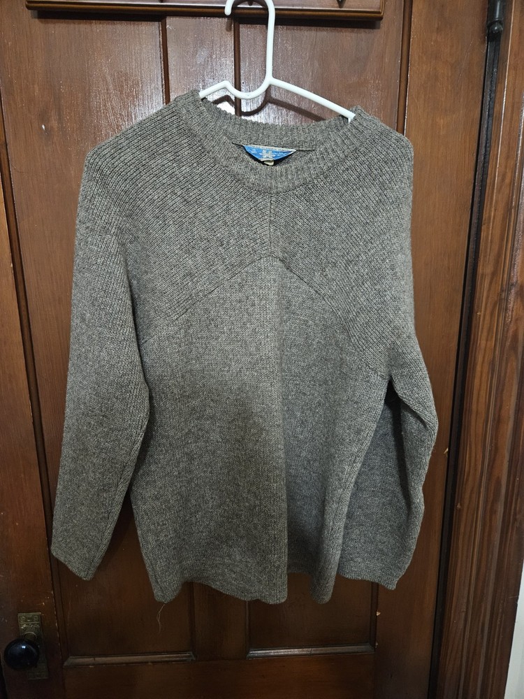 Norsewear Men L VINTAGE New Zealand 100% Pure Virgin Wool Sweater Brown