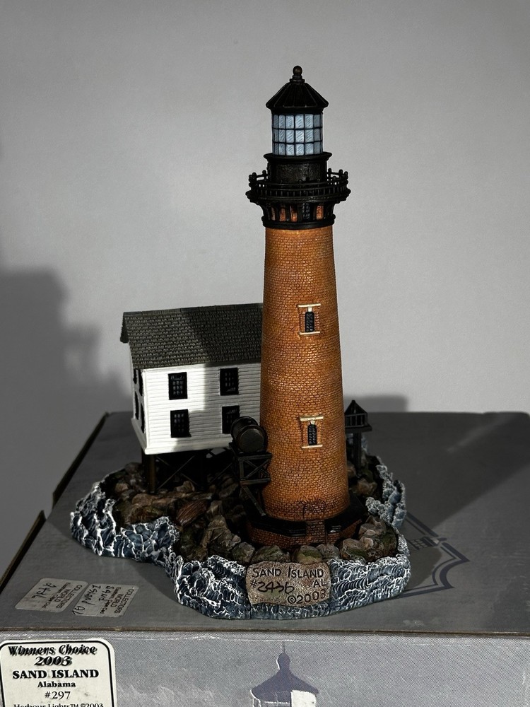 Harbour Lights Sand Island Alabama Lighthouse #297 with original box