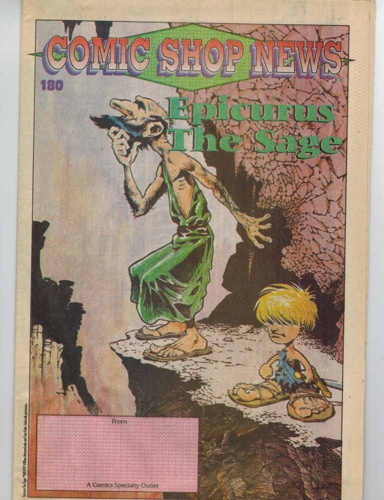 Comic Shop News #180 Comic Book Newsletter December 1990 Epicurus the Sage