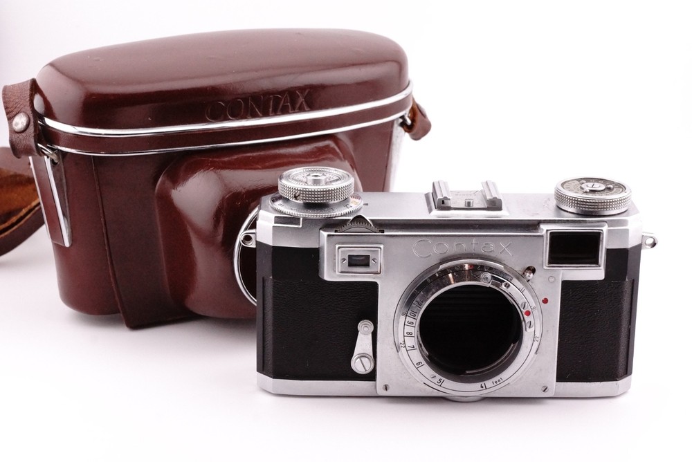 Zeiss Contax IIa Color Dial Rangefinder Camera Body With Case