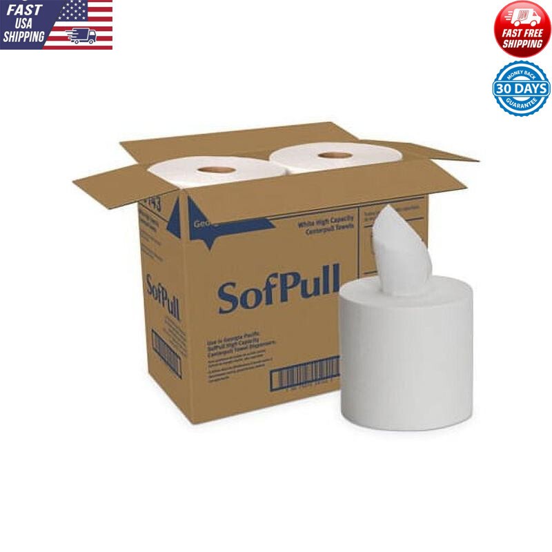 High Capacity Center Pull Paper Towels 4 Rolls 560 Sheets for Businesses