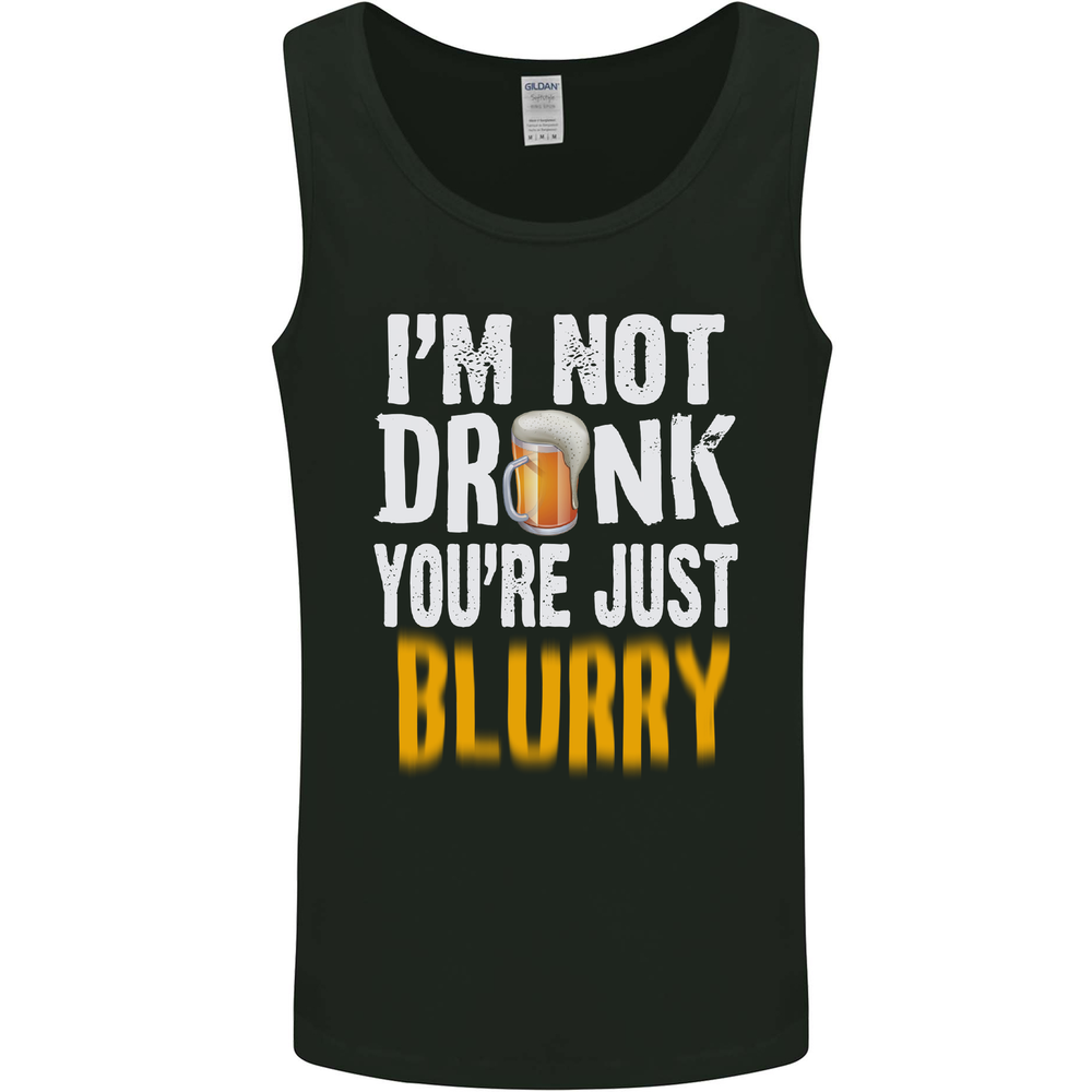Not Drunk Youre Blurry Funny Beer Alcohol Mens Vest Tank Top