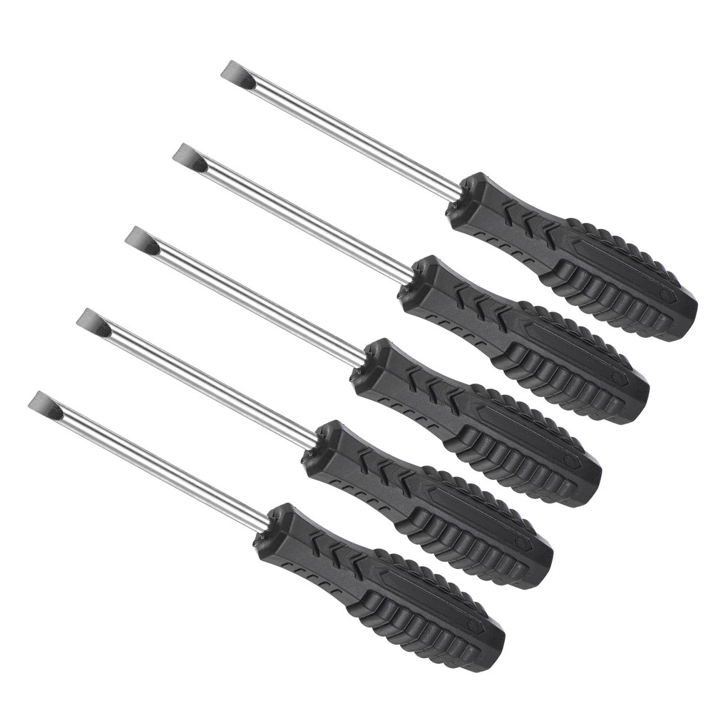5pcs 5.0mm Slotted Screwdriver Set with Anti-Slip Handle 145mm