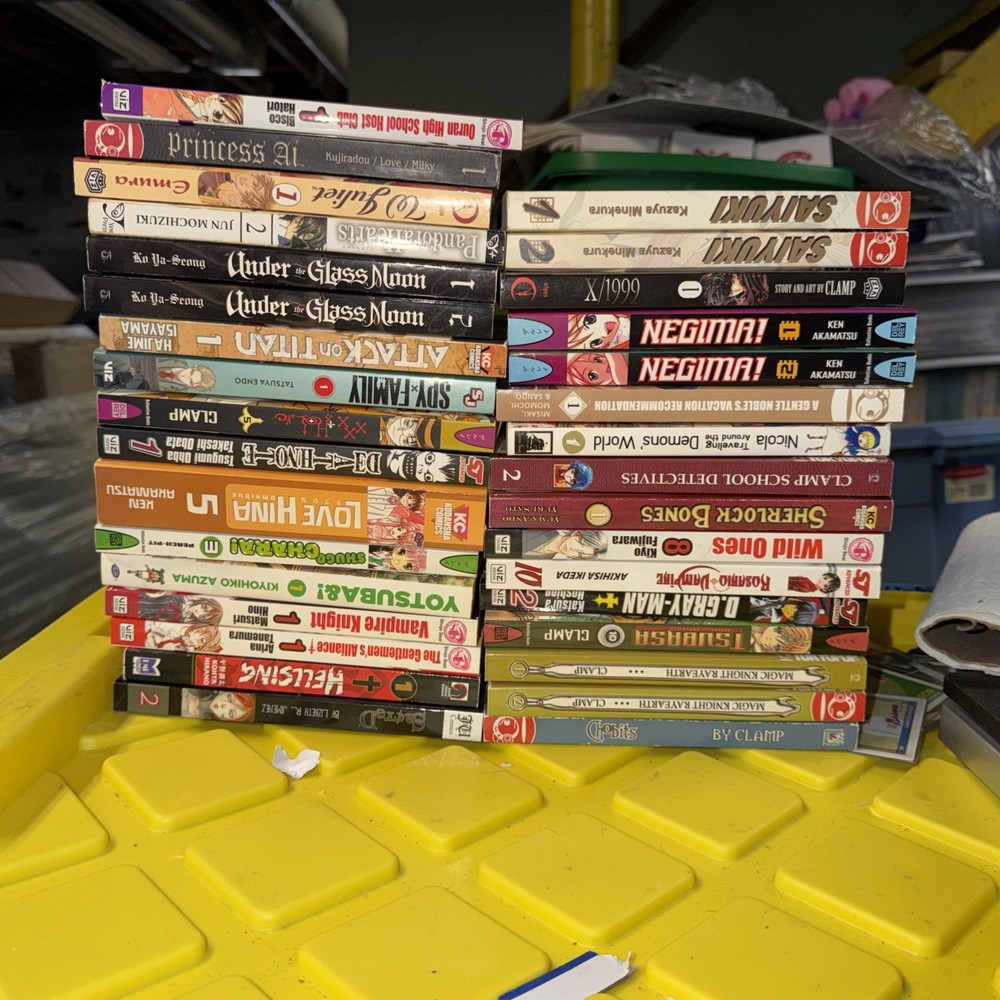 Mixed Manga Book Lot Assortment Of 33 Books Total