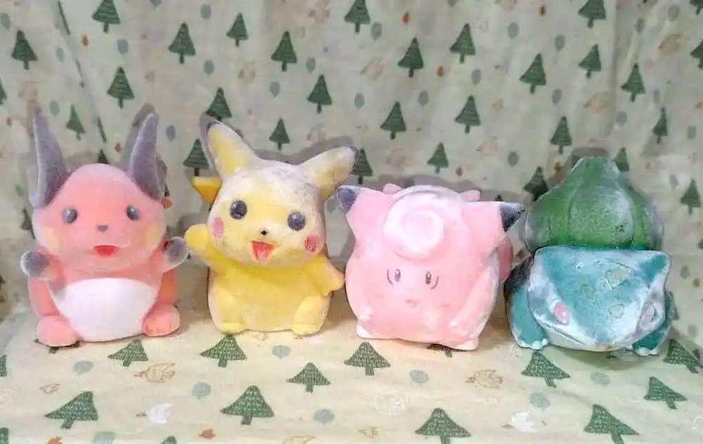 At That Time, Soft Pokemon Flocky Doll Figures Set Of 4