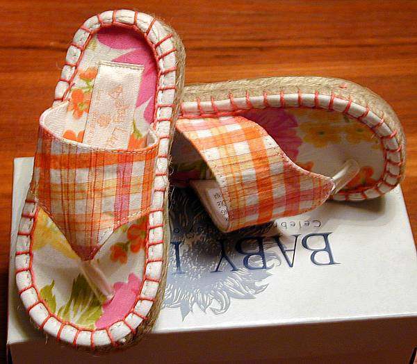 NIB New BABY LULU HTF Southern Rose Sandals Flip Flops Shoes 6 5