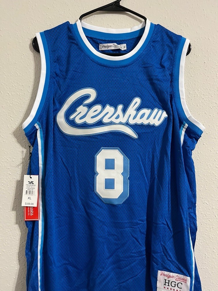 Kobe Bryant #8 LA Crenshaw Blue Basketball Jersey Headgear Classics large NWT