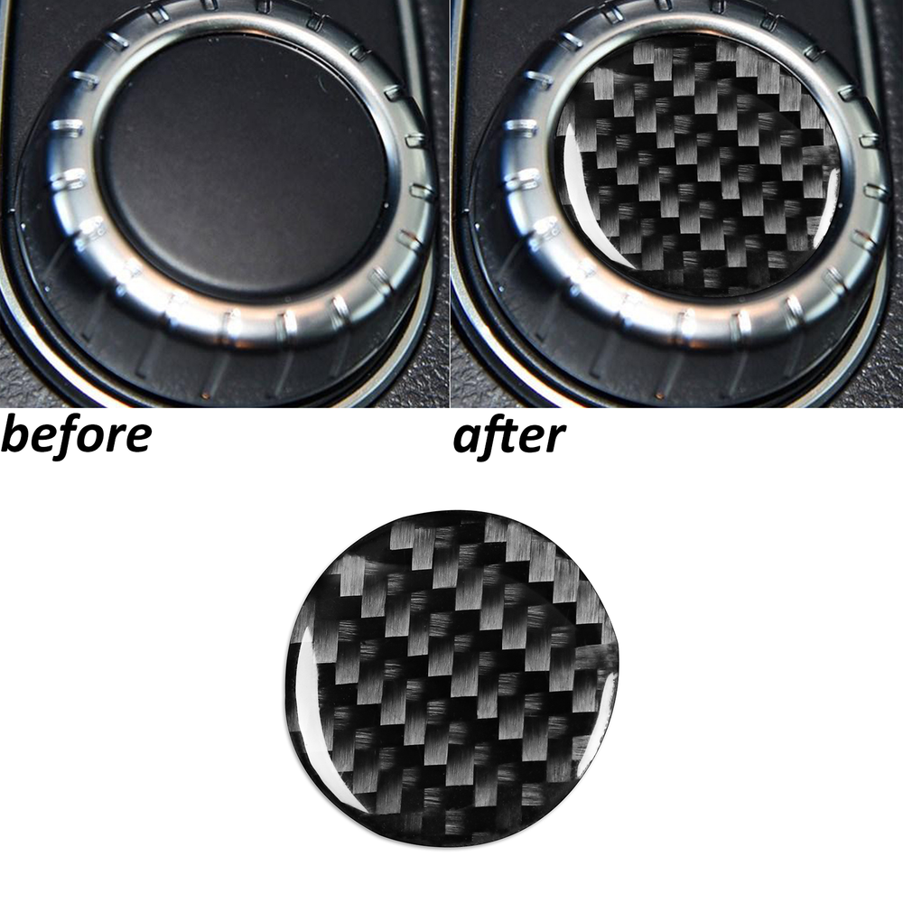 Real Carbon Fiber Multimedia Knob Panel Trim for 2014-2019 Benz CLA GLA Models