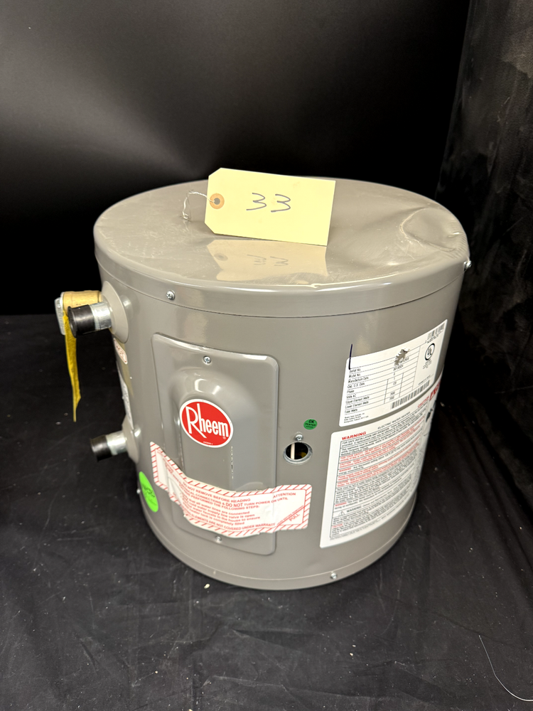 NEW Rheem 6 Gallon Point of Use Electric Water Heater. Item # 33