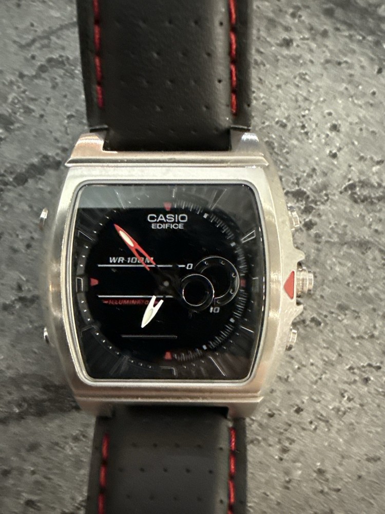 Casio Edifice EFA-120 Chronograph Thermometer Watch – Stainless Steel