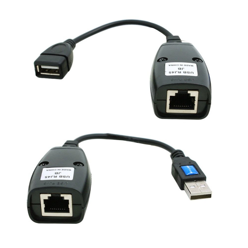 USB Ethernet Extender Adapter with Cat5e/6 LAN Cable