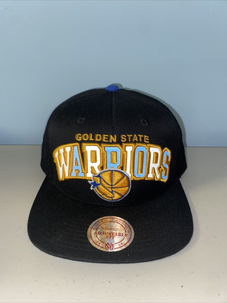 Mitchell Ness Golden State Warriors Adjustable SnapBack Black Hardwood Classics