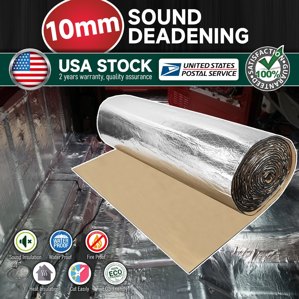 Sound Deadener Mat Noise&Heat Shield Insulation Car Hood Trunk Door 80