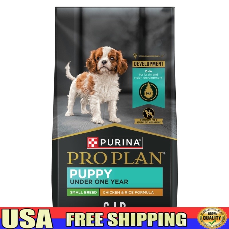 High Protein Puppy Food Small Breed Kibble Chicken Rice Probiotics 6lb New