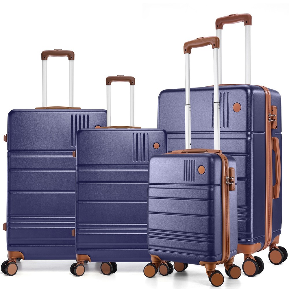 Luggage Sets 4 Piece ABS+PC Hard Shell Travel Suit Case Set 16''/20''/25''/29''