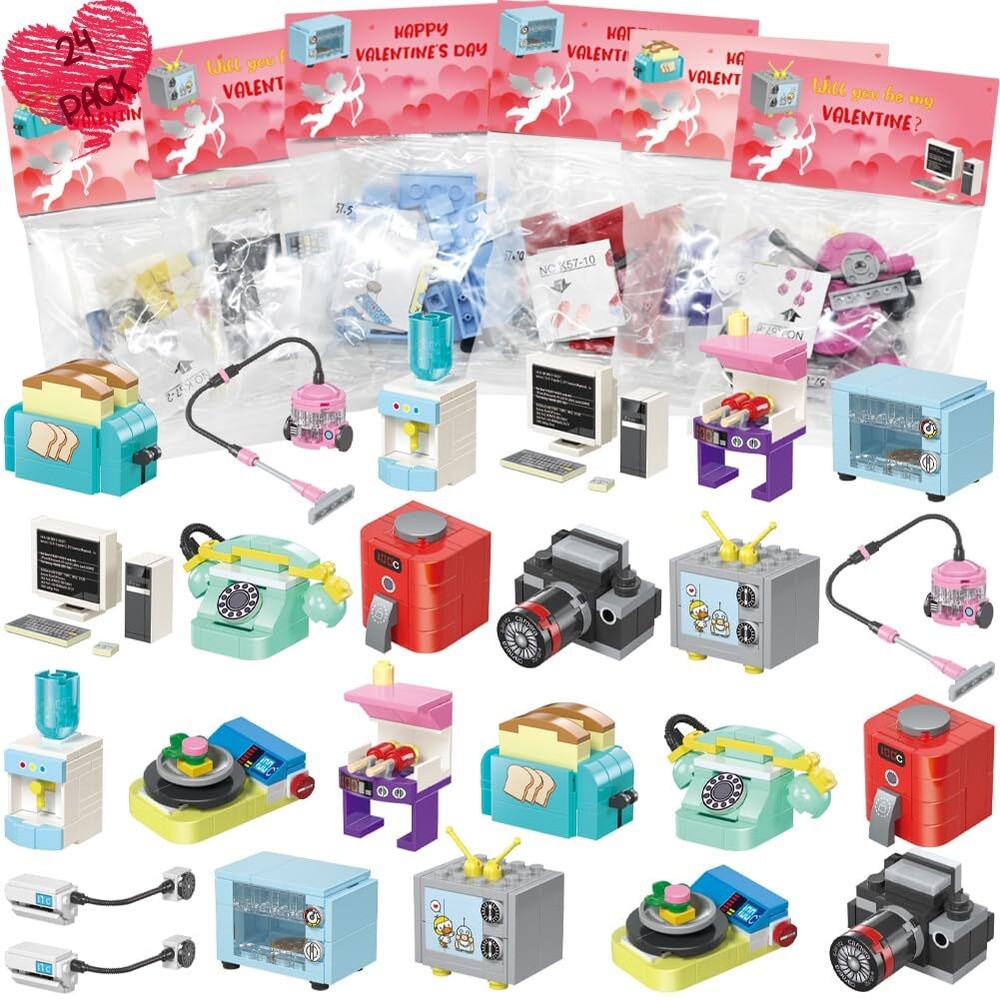 24-Pack Kids Valentine's Day Cards with Electric Appreciation Tokens