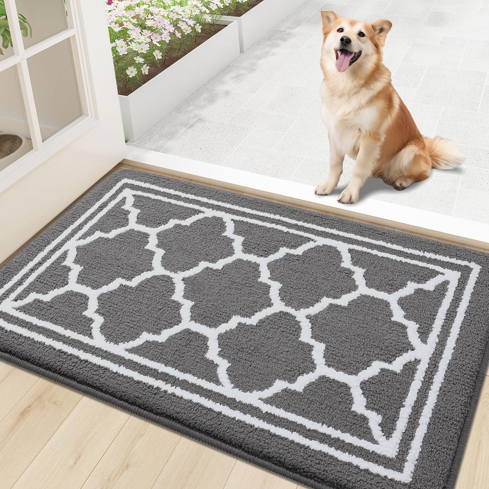 Non-Slip Indoor Doormat - Dirt Trapping & Absorbent Low Profile Mat