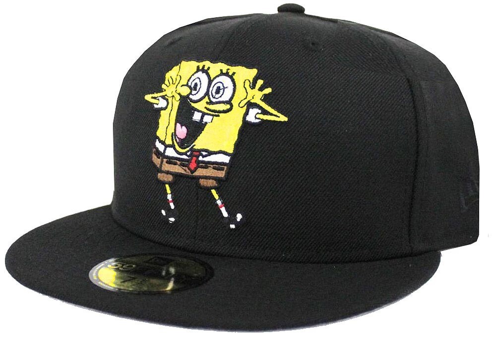 New Era Spongebob Pose Black Snapback Cap 9Fifty 950 OSFA Limited Custom Edition