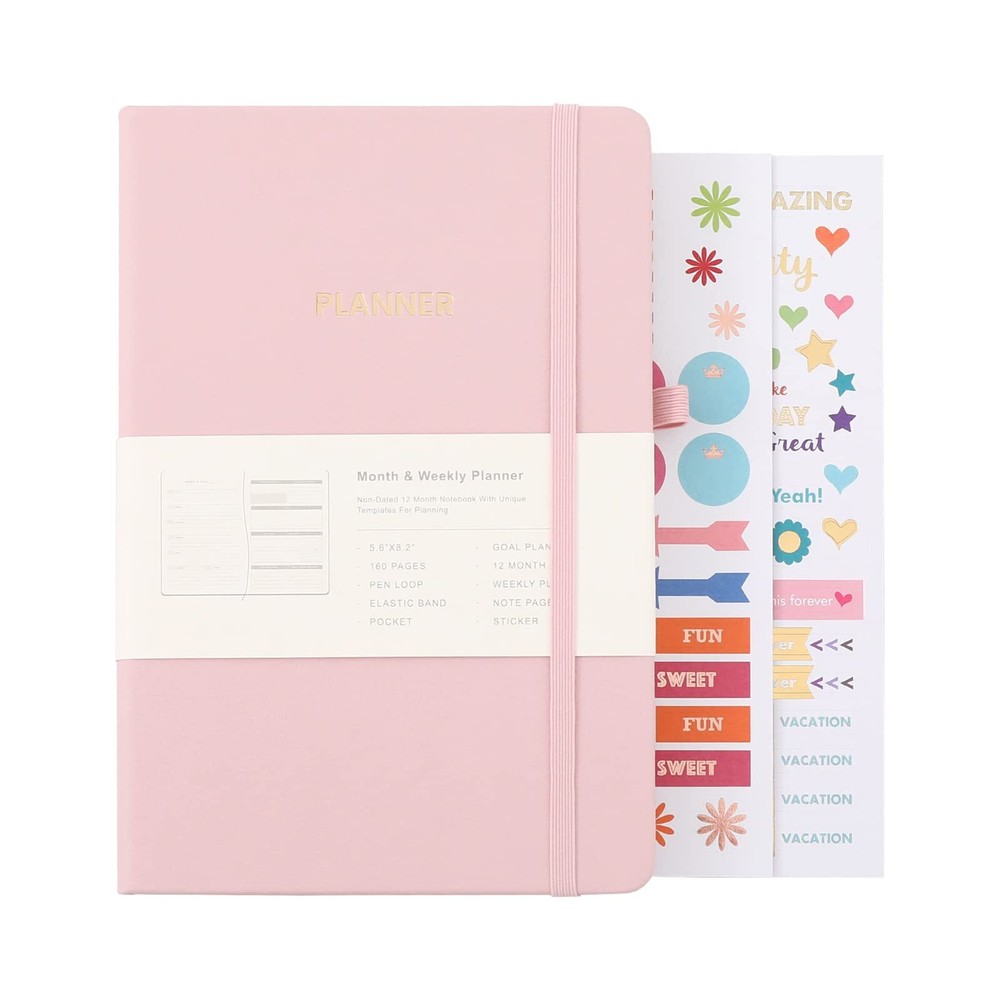 wisefine Undated Academic Weekly Monthly Planner for 2024 2025 5.6
