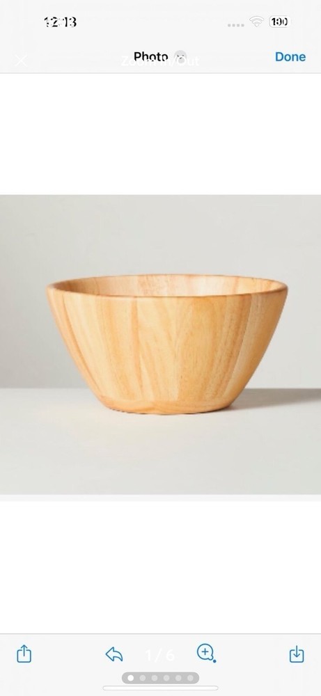 191oz Natural Rubberwood Serving Bowl - Hearth & Hand by Magnolia