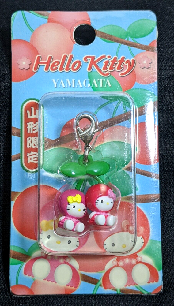 Hello Kitty Yamagata Cherry Limited Edition Gotochi Keychain Charm Strap