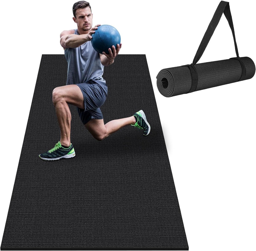 Extra Thick 2/5 Inch Yoga Mat with 3D Non-Slip Design for Workouts