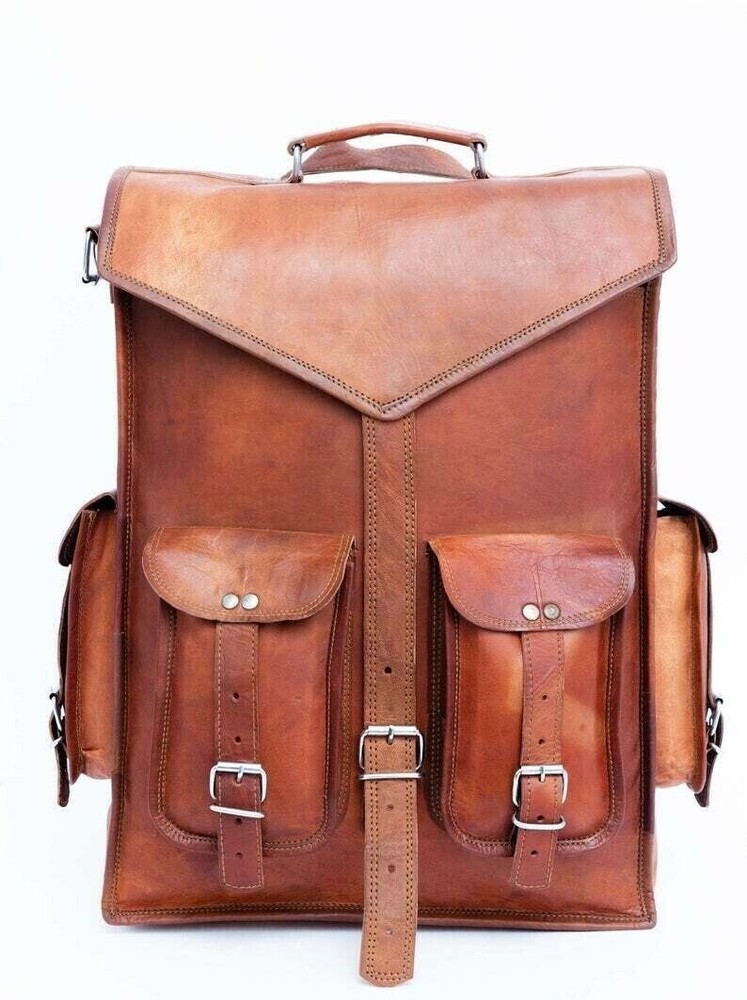 Leather  Messenger Backpack – Versatile Rucksack for College, School & Office