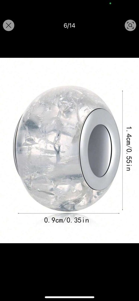 Mothers Day Silver Glass Bead Pandora Style Alloy Charm Free Shipping-image