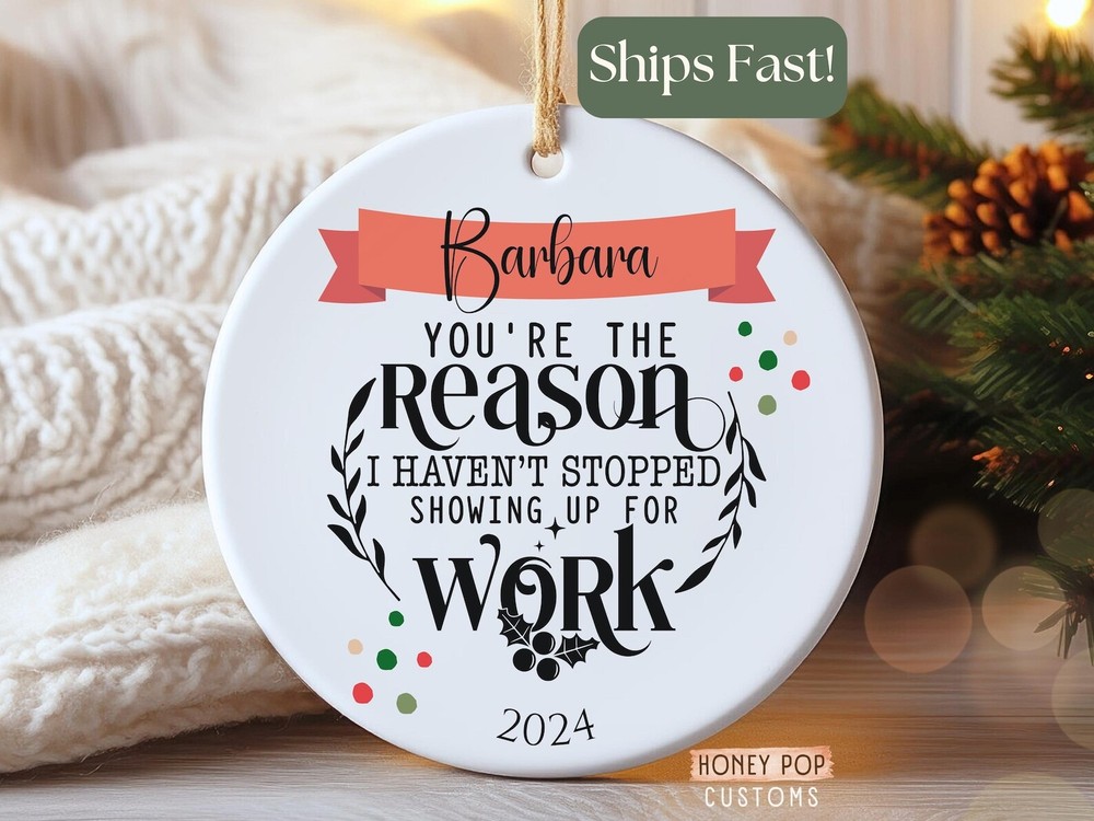 Coworker Christmas Ornament Personalized Gift For Coworker Custom Coworker