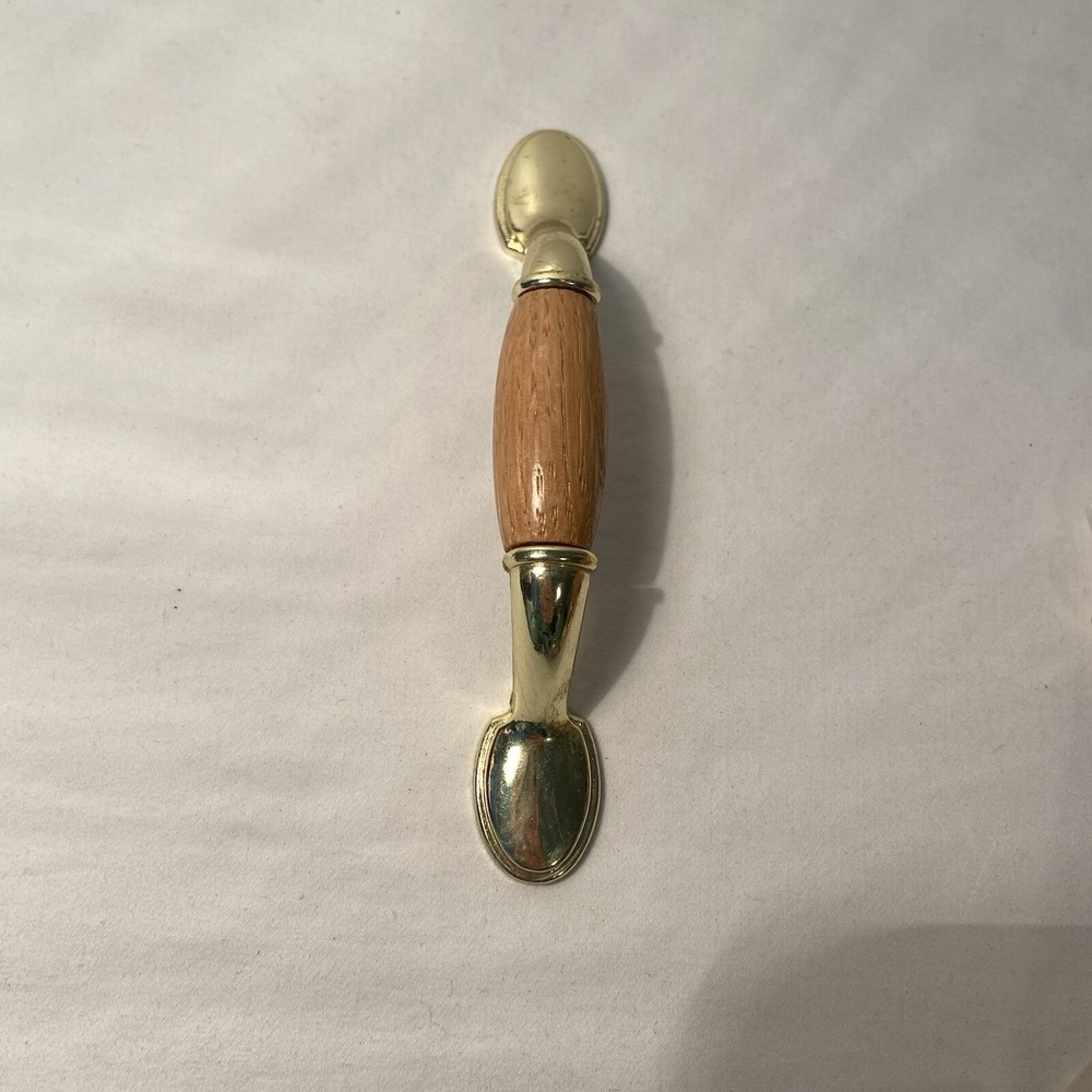 Lot Of  48 Brass Oak Wood Cabinet Drawer Pulls Handles 5