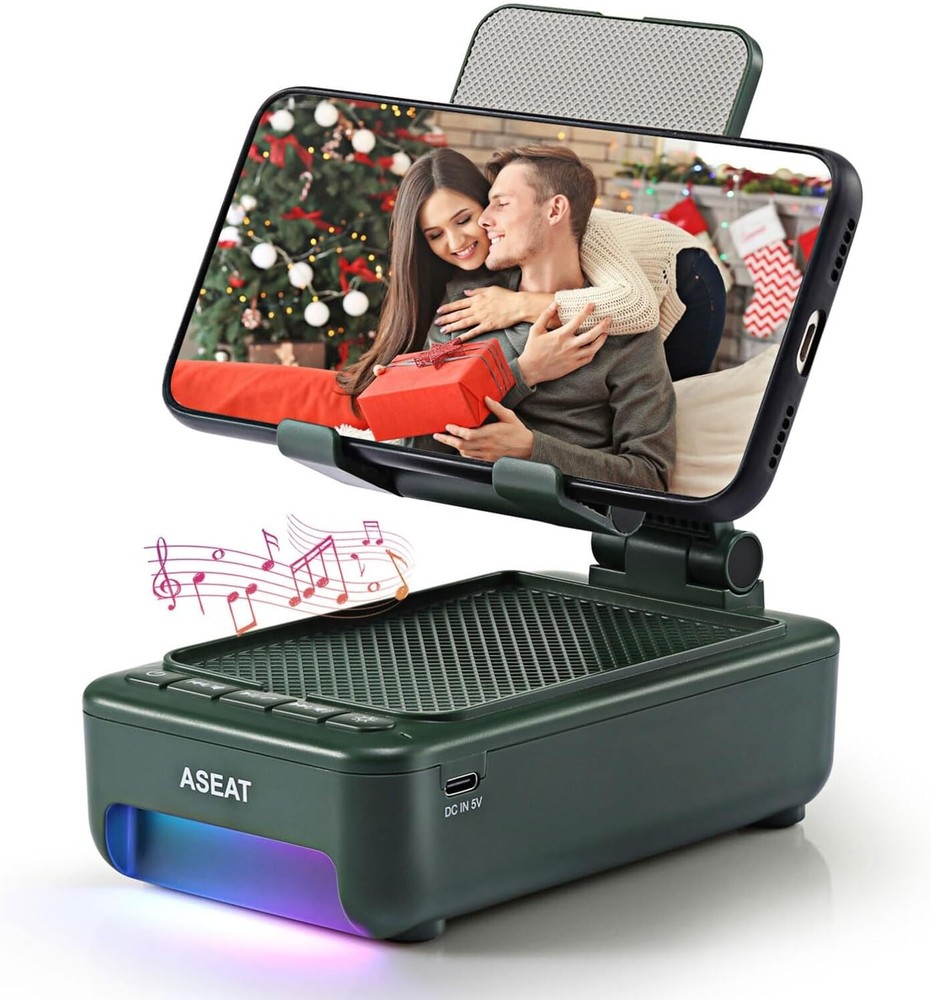 3-in-1 Bluetooth Speaker with LED Color Changing Phone Stand - Perfect Men’s Gift