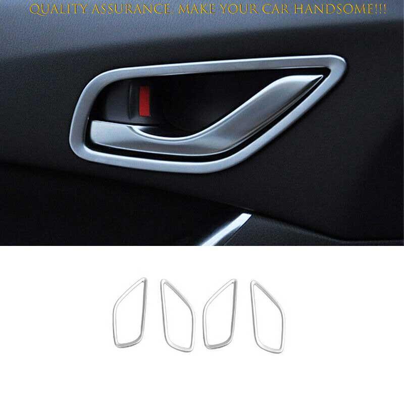 Fit For Mazda 6 Atenza 2014-2015 Matte Silver Inner Door Handle Lock Frame Trims