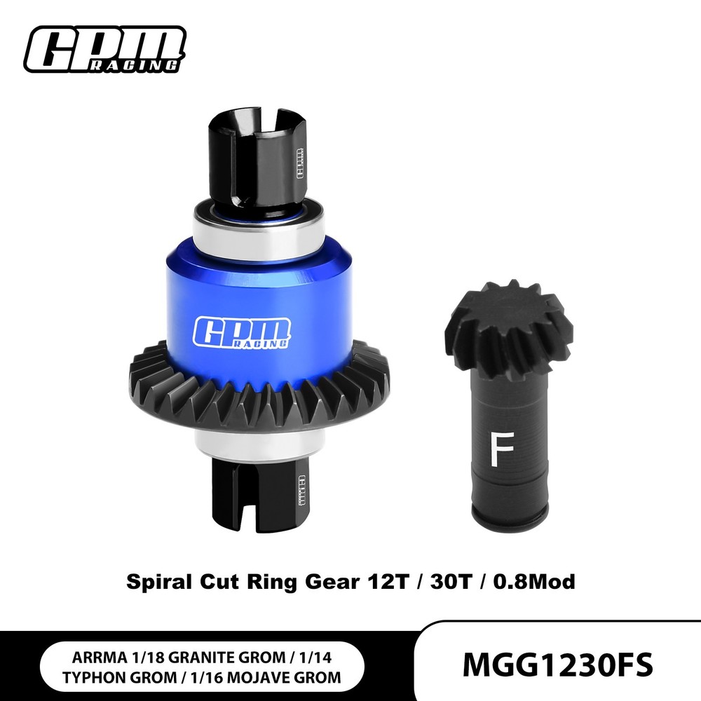 GPM CS + 7075 Alloy Front Diffs Gear Set 12/30T ARRMA Granite Typhon Mojave Grom