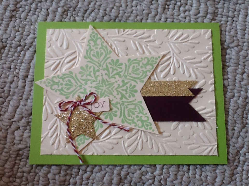 Bright and beautiful happy Christmas Joy card kit of 6 made w/ Stampin' Up!