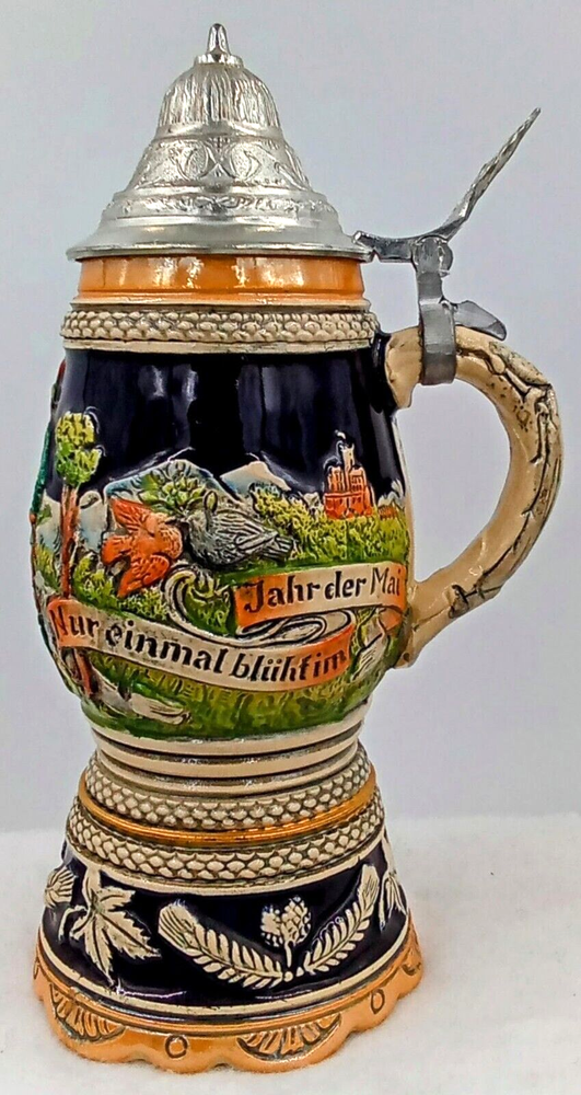Musical Beer Stein Mug with Superstar Switzerland Song O mein Papa Lid by GPD Imports