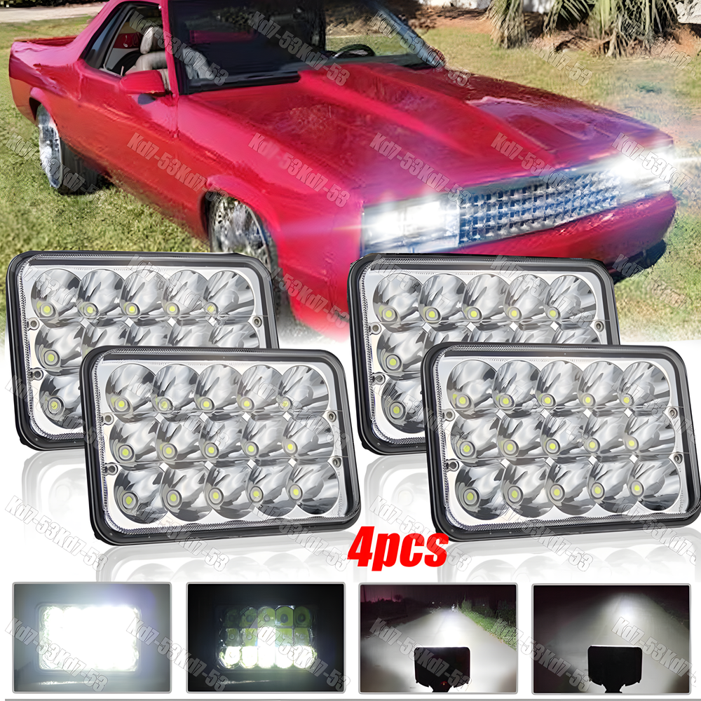 4pcs Chrome 4x6