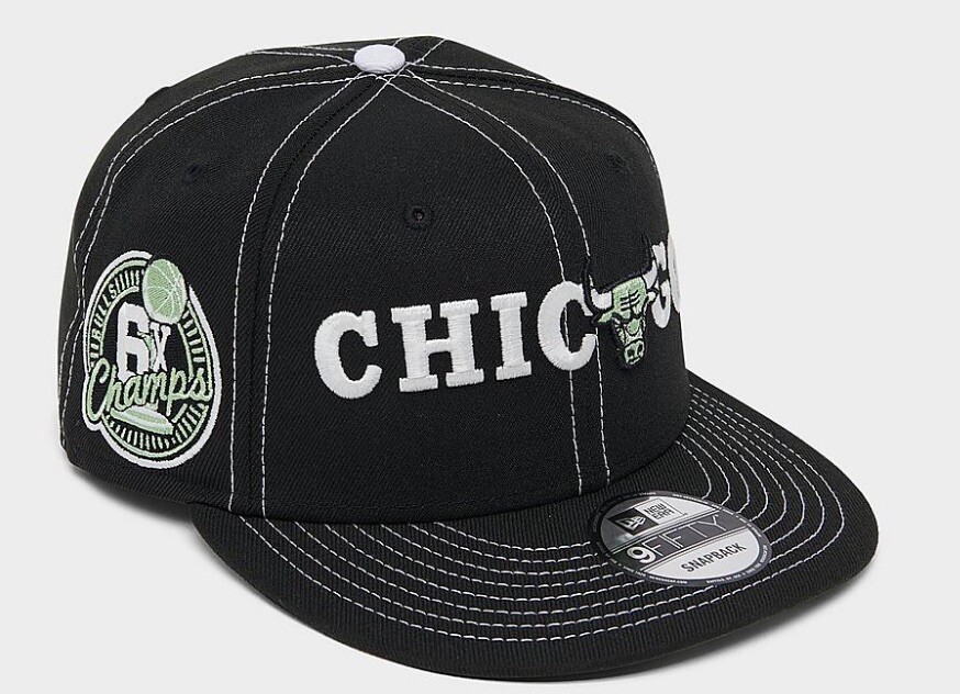 NEW ERA 9Fifty Chicago Bulls Snapback Hat Adjustable Retro Black Green