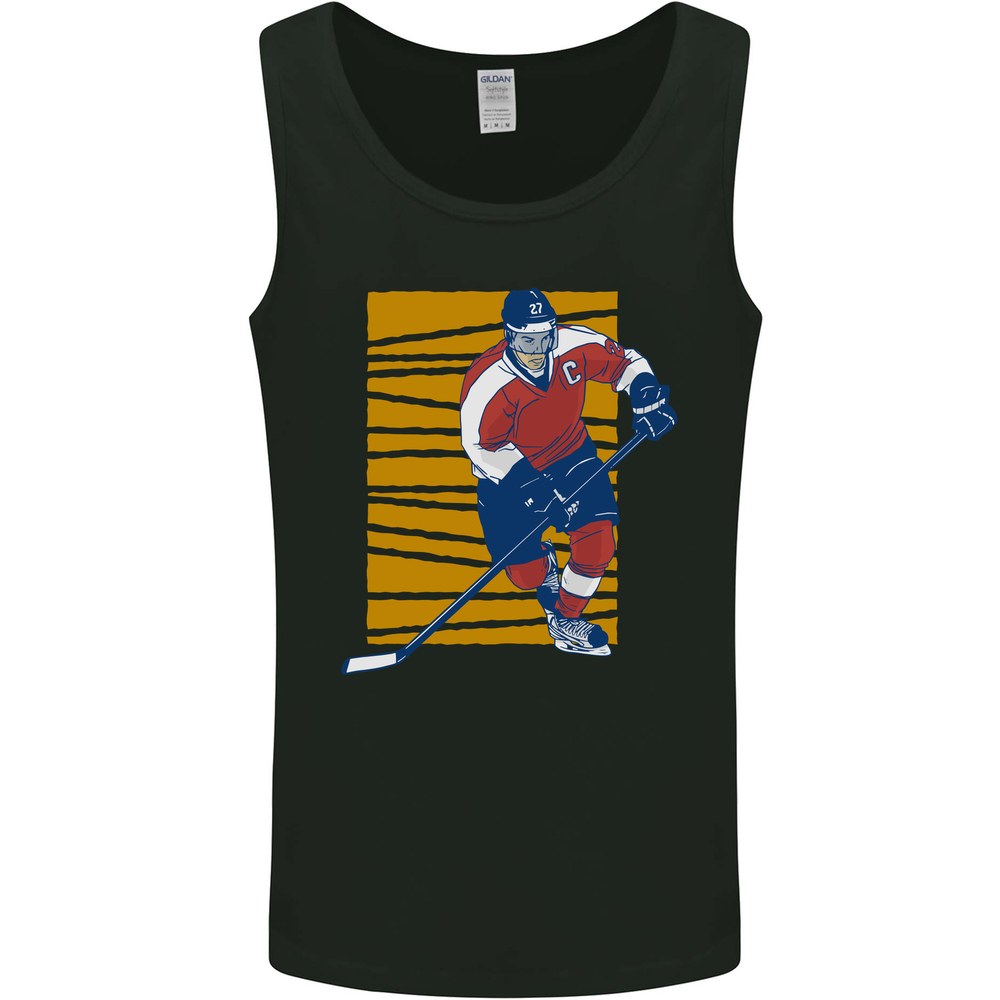 Ice Hockey Player Mens Vest Tank Top