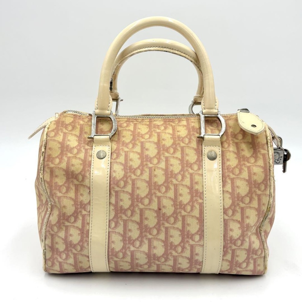 Dior Trotter PVC Mini Boston Bag with Leather Trim Pre-Owned