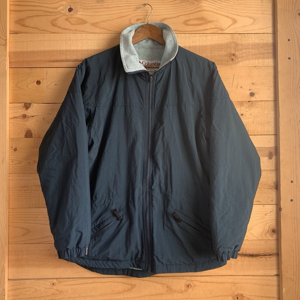 Columbia Men’s Blue Teal Lined Windbreaker Jacket Size Medium