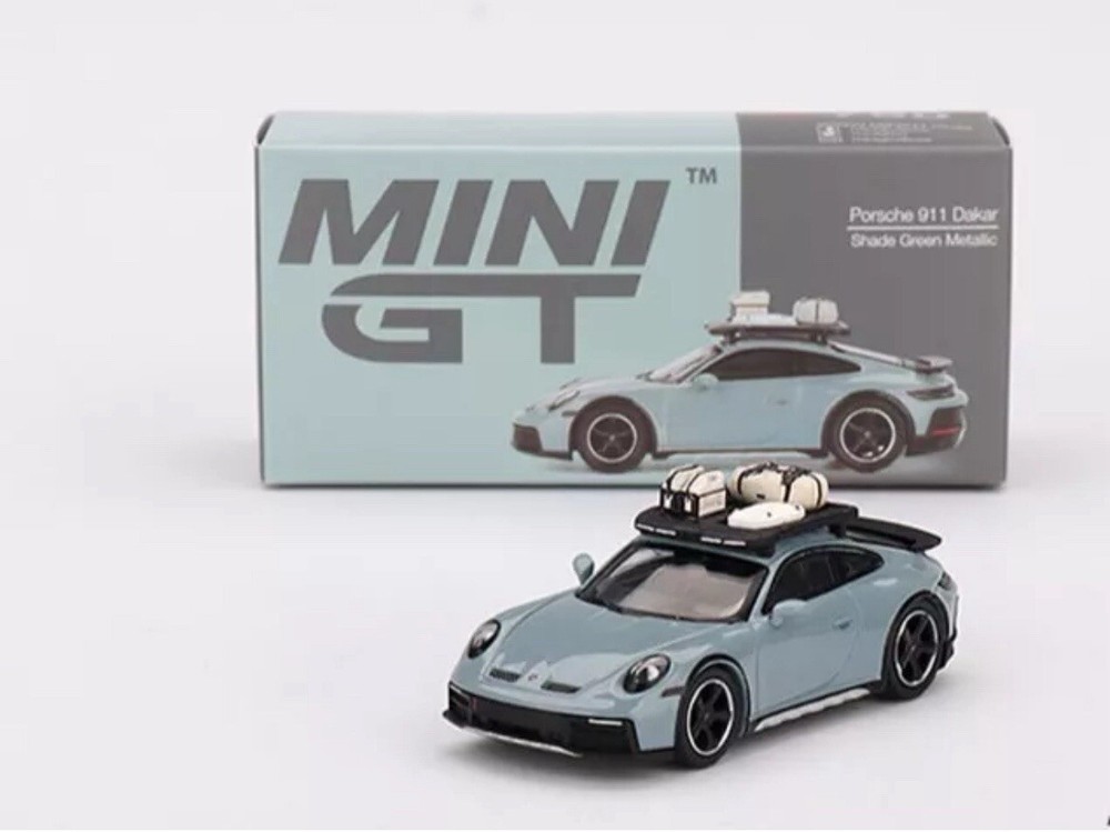 Mini GT 1:64 Porsche 911 Dakar Shade Green Metallic Diecast Model Car MGT00780