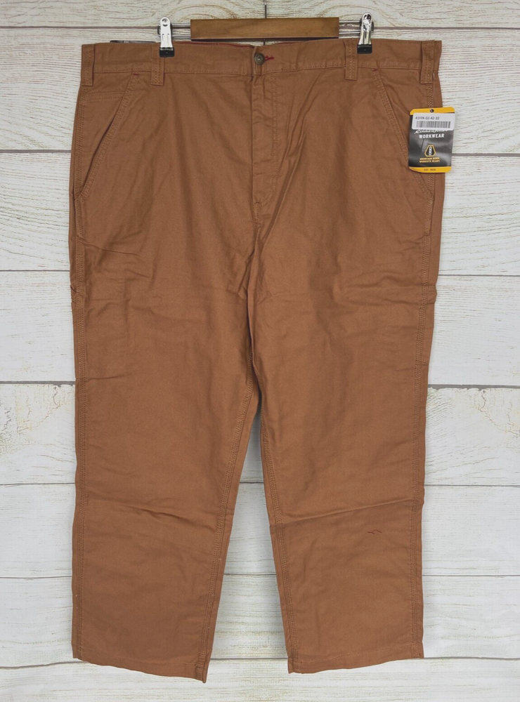 Eddie Bauer Workwear Pants Mens Size 42X32 Duck Carpenter Workwear Pant New