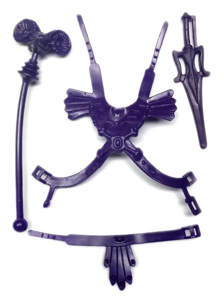 PRESALE MOTU Vintage Skeletor Armor Belt Staff Sword Prop Reproduction-image