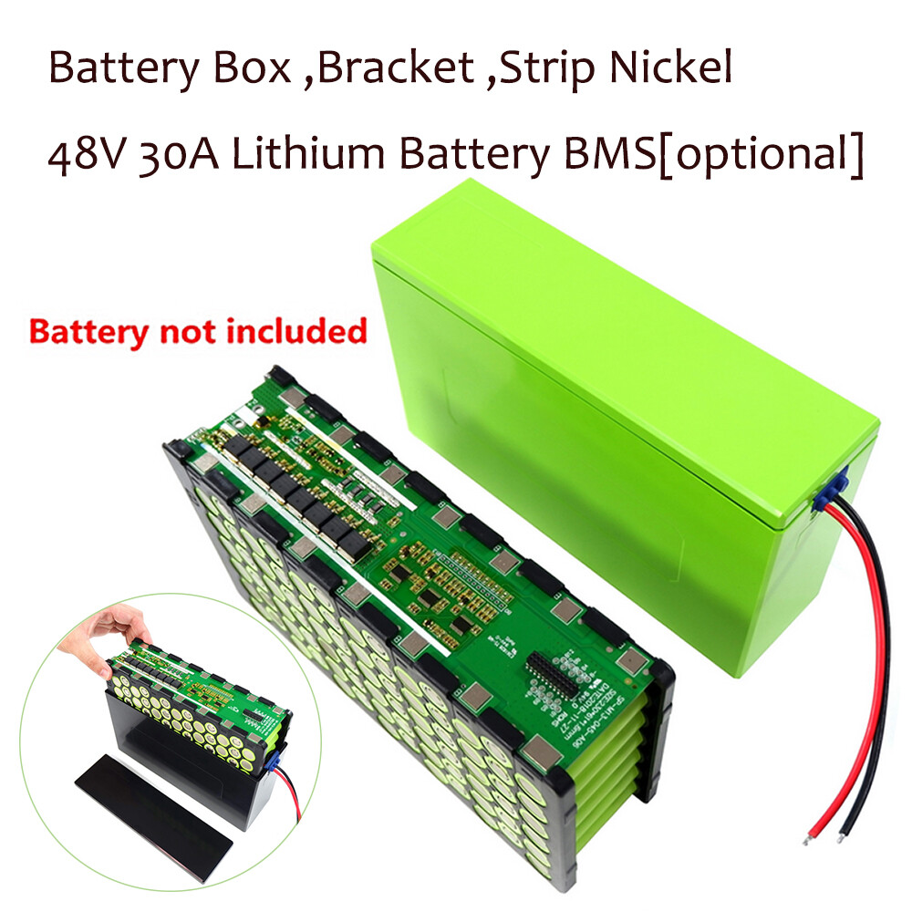 13S6P 48V Li-ion Battery Box & holder , Strip Nickel , 13S 48V 30A BMS optional