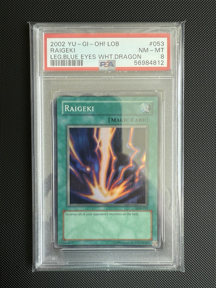 Yu-Gi-Oh TCG Raigeki LOB-053 Super Rare Blue Eyes White Dragon Unlimited
