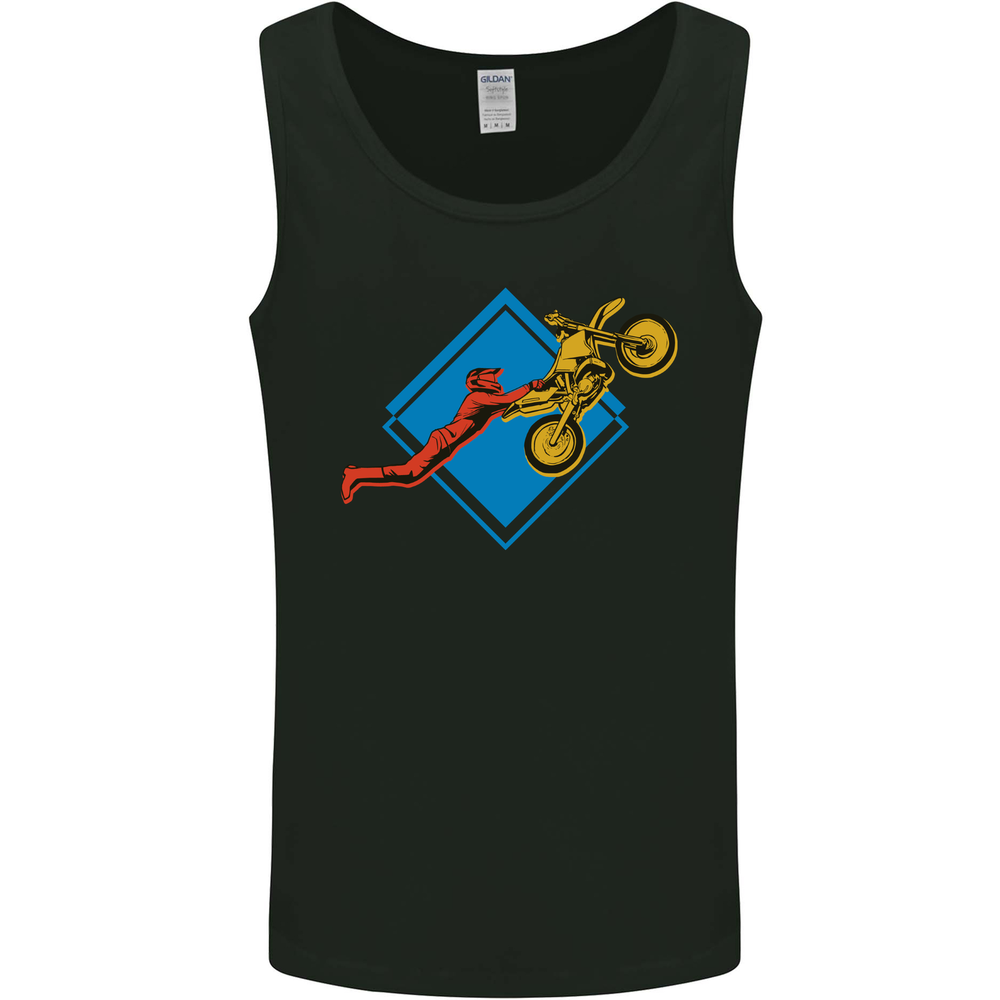 Motocross Stunt Dirt Bike MotoX Mens Vest Tank Top